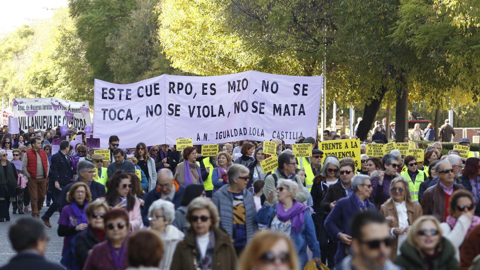 Una de las pancartas que se han visto en la manifestación.