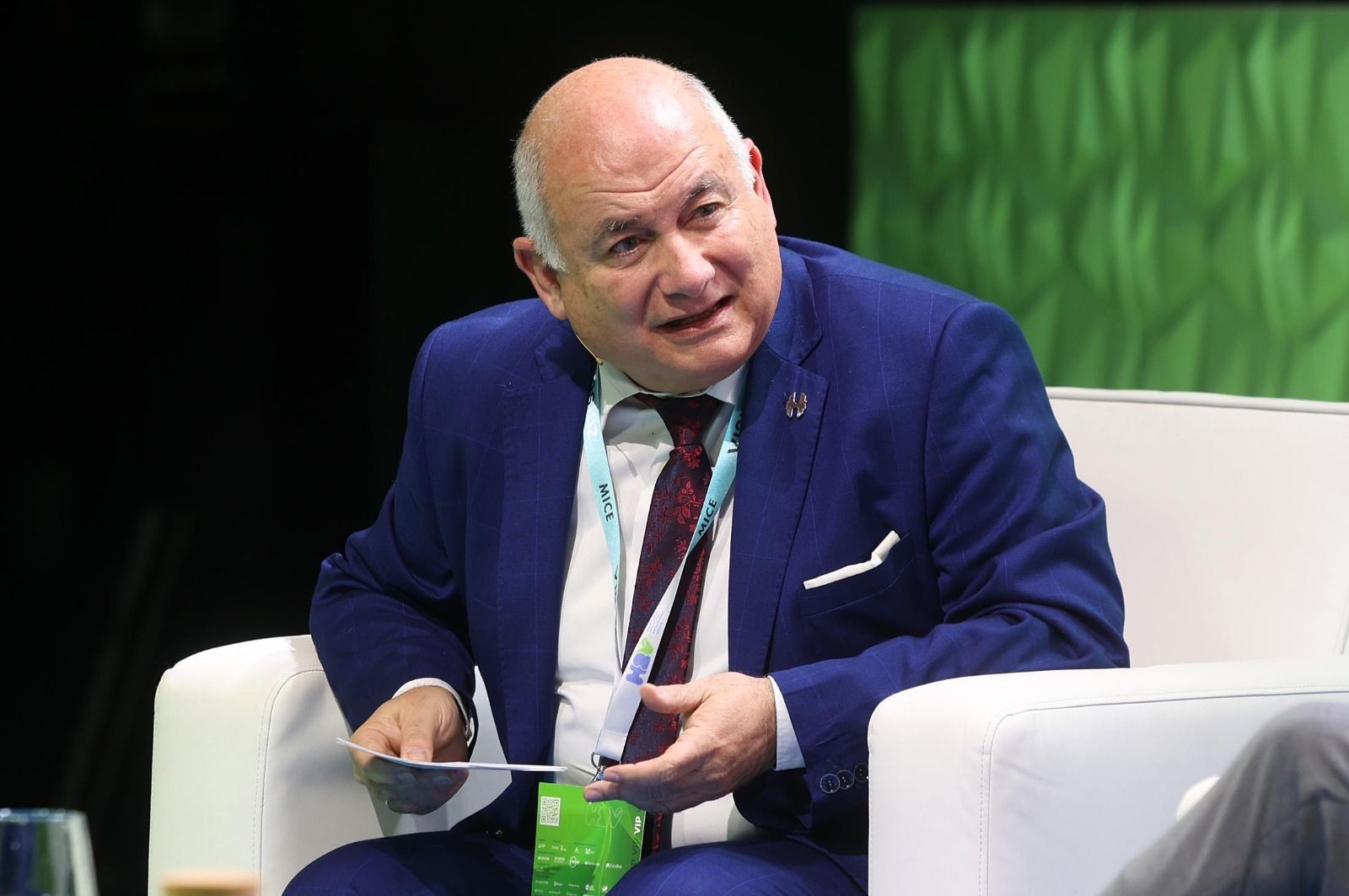 Imágenes de las mesas redondas 'H2V como vector de descarbonización' y 'Metanol Verde' este viernes en Huelva