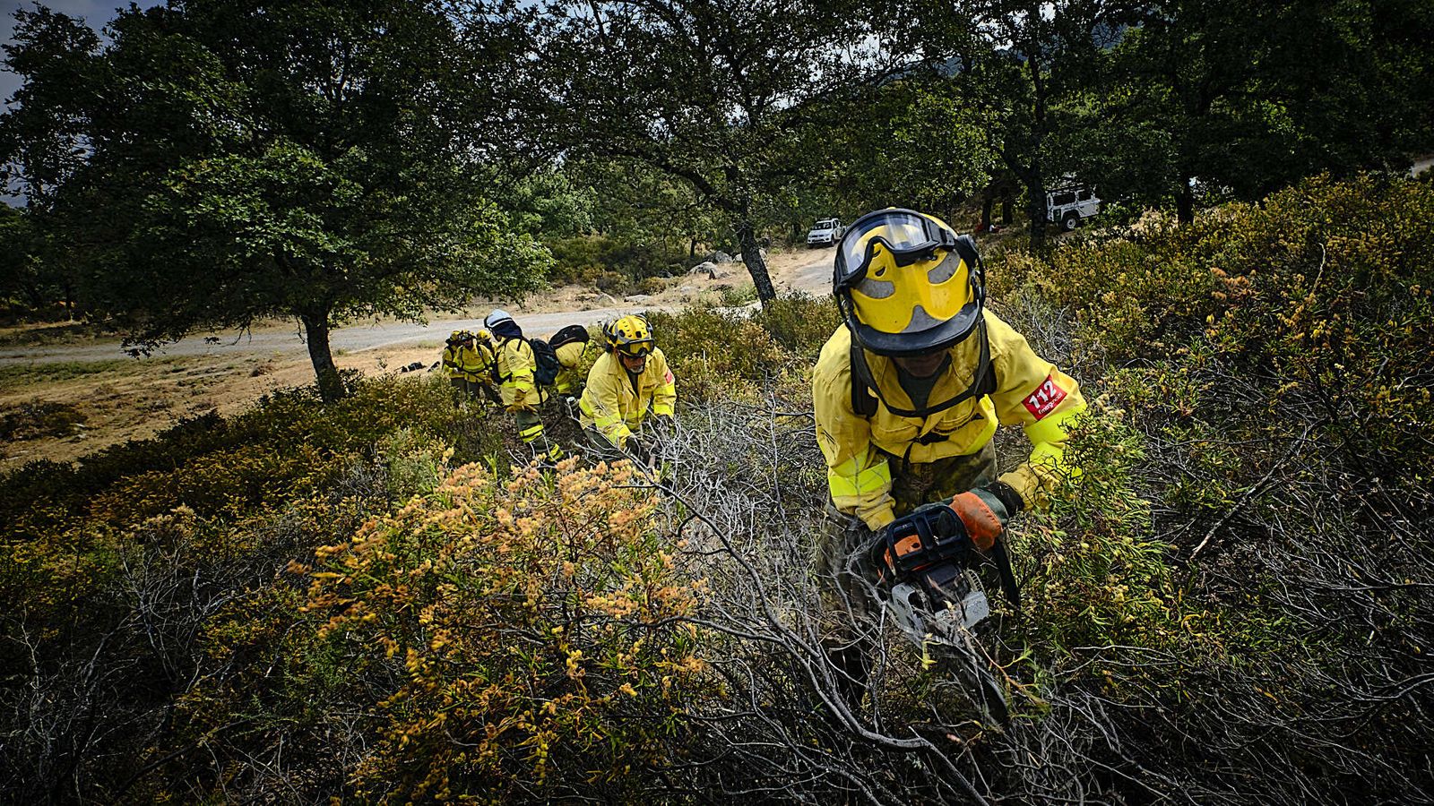 Simulacro de incendio del CEDEFO de Algodonales.