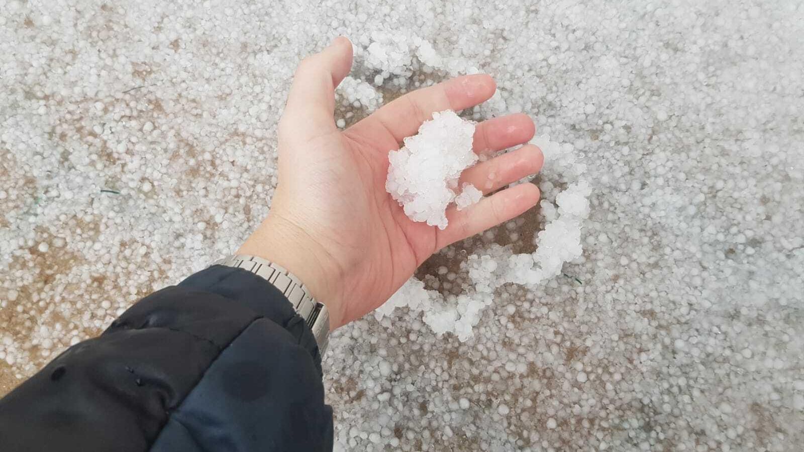 Granizo caído en Antas.