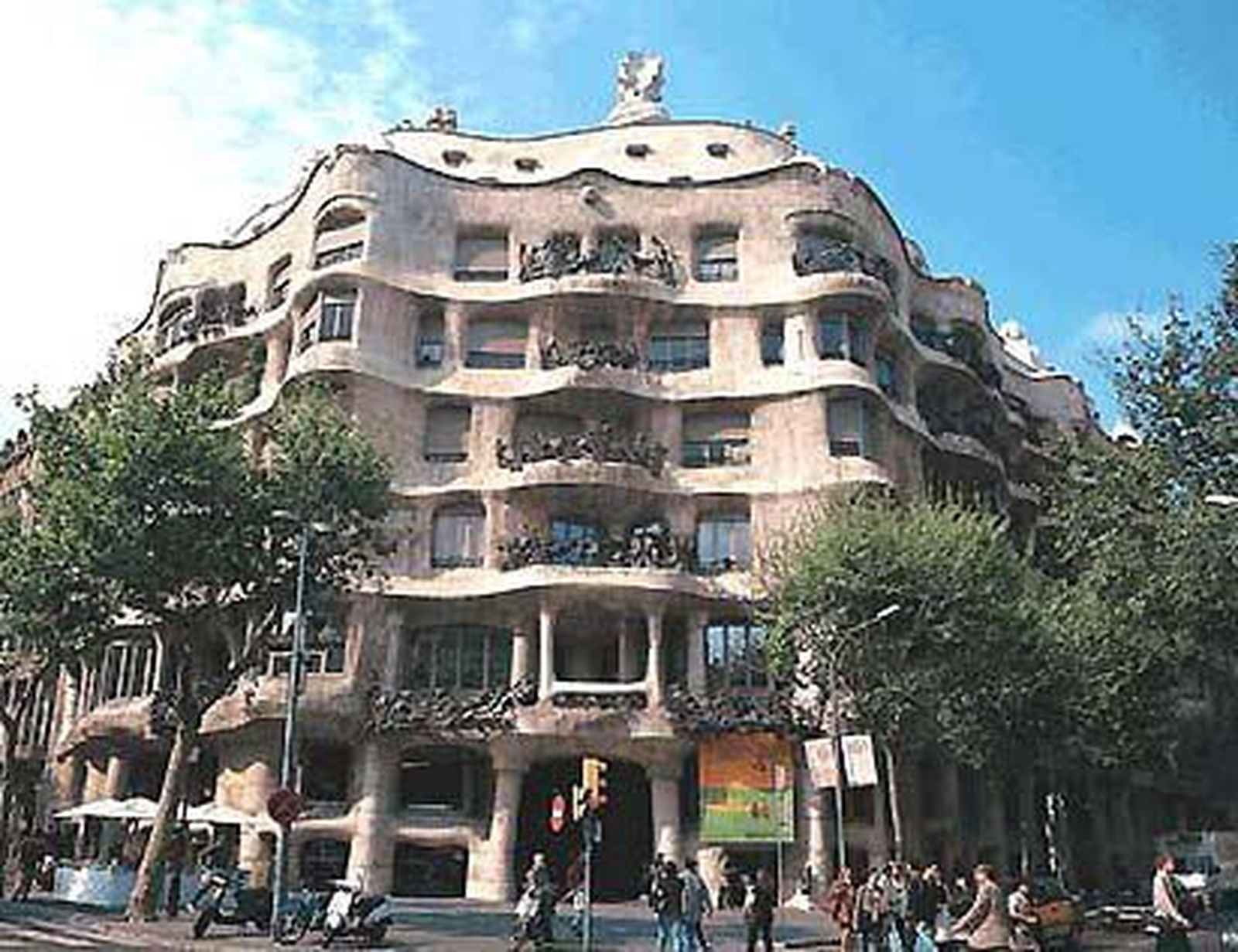 Imagen de La Pedrera, una de las obras cumbre de Gaudí.