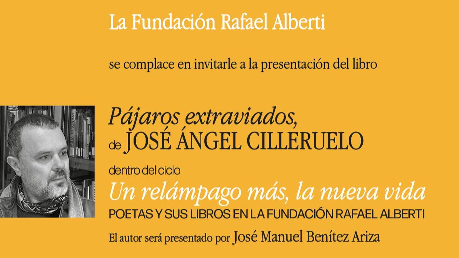 Un fragmento de la invitación al acto de este jueves.