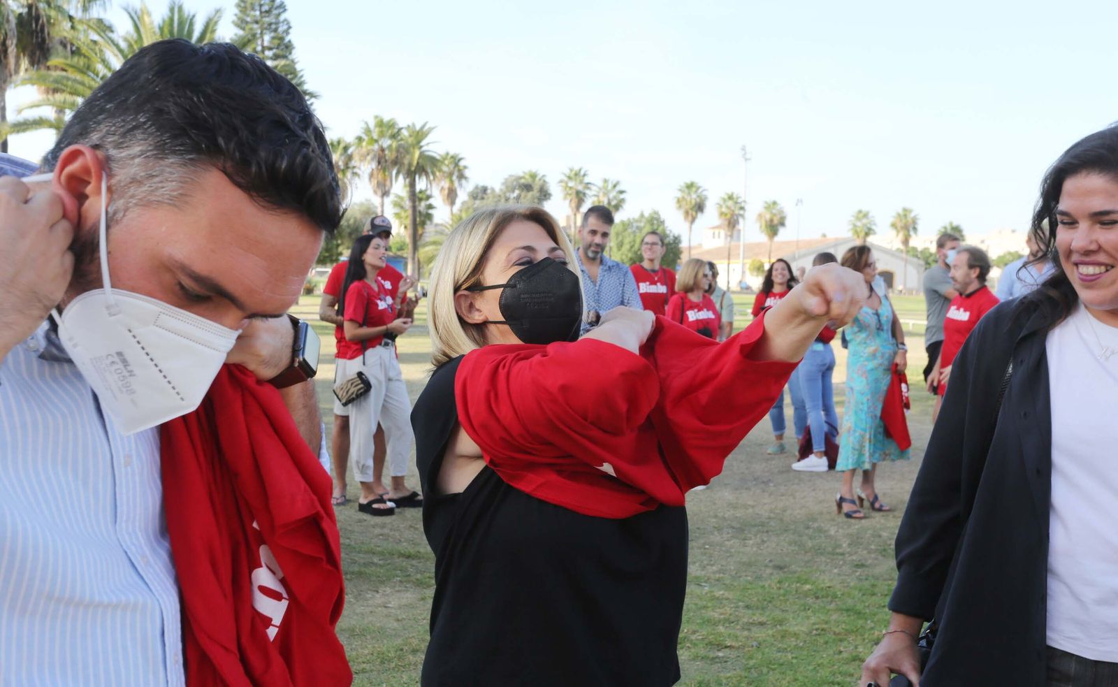 La alcaldesa, en un acto este lunes en la Pradera de Chapín.