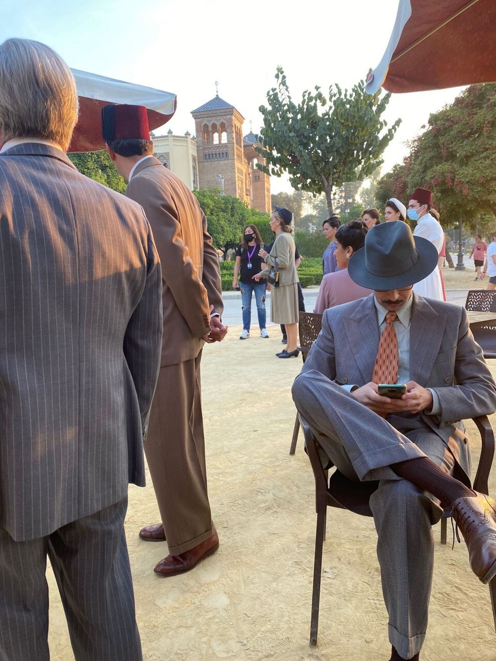 El rodaje de 'The Crown', quinta temporada, en Sevilla,  como el Egipto colonial