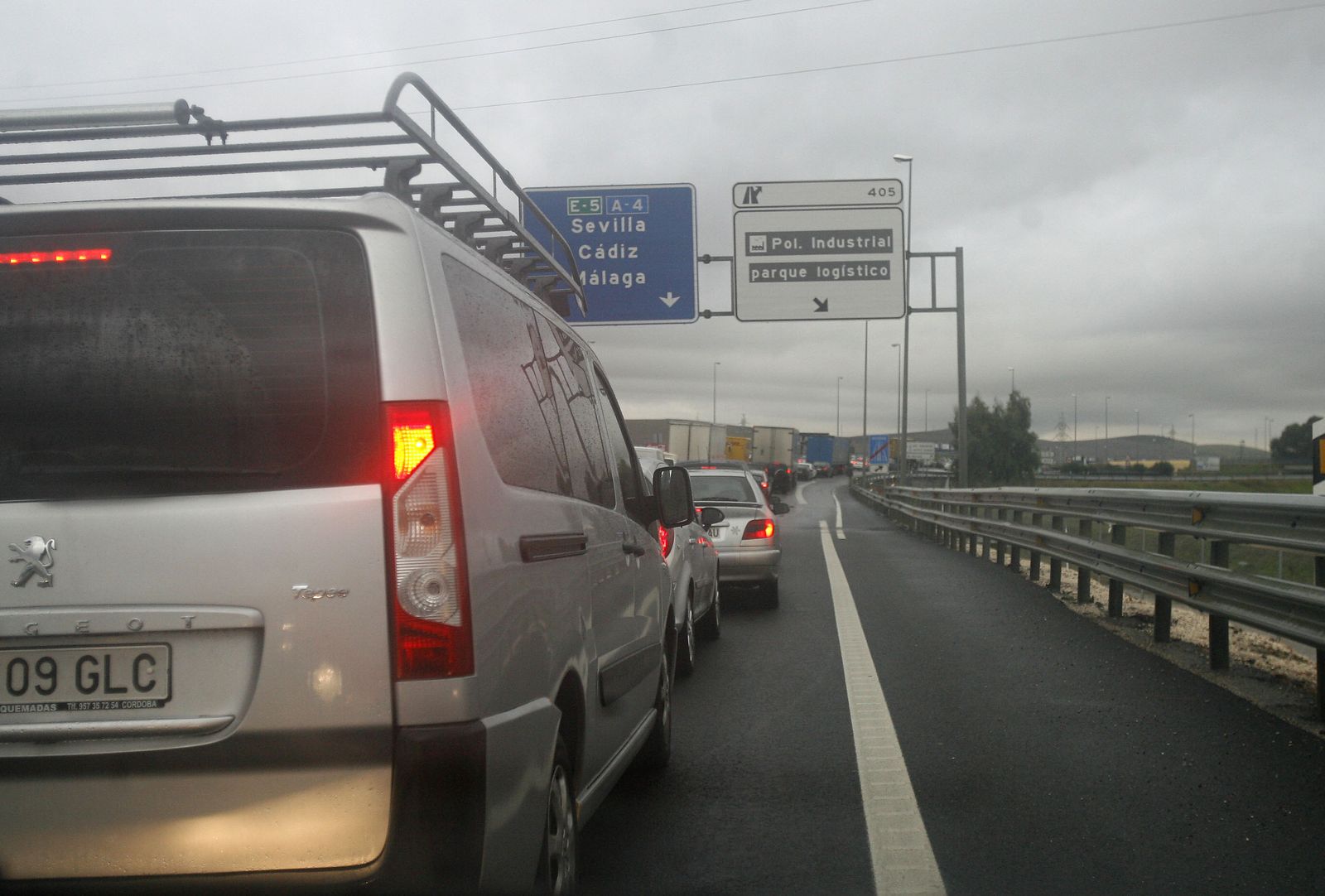 Imagen de archivo de corte en la A-4 sentido Sevilla.