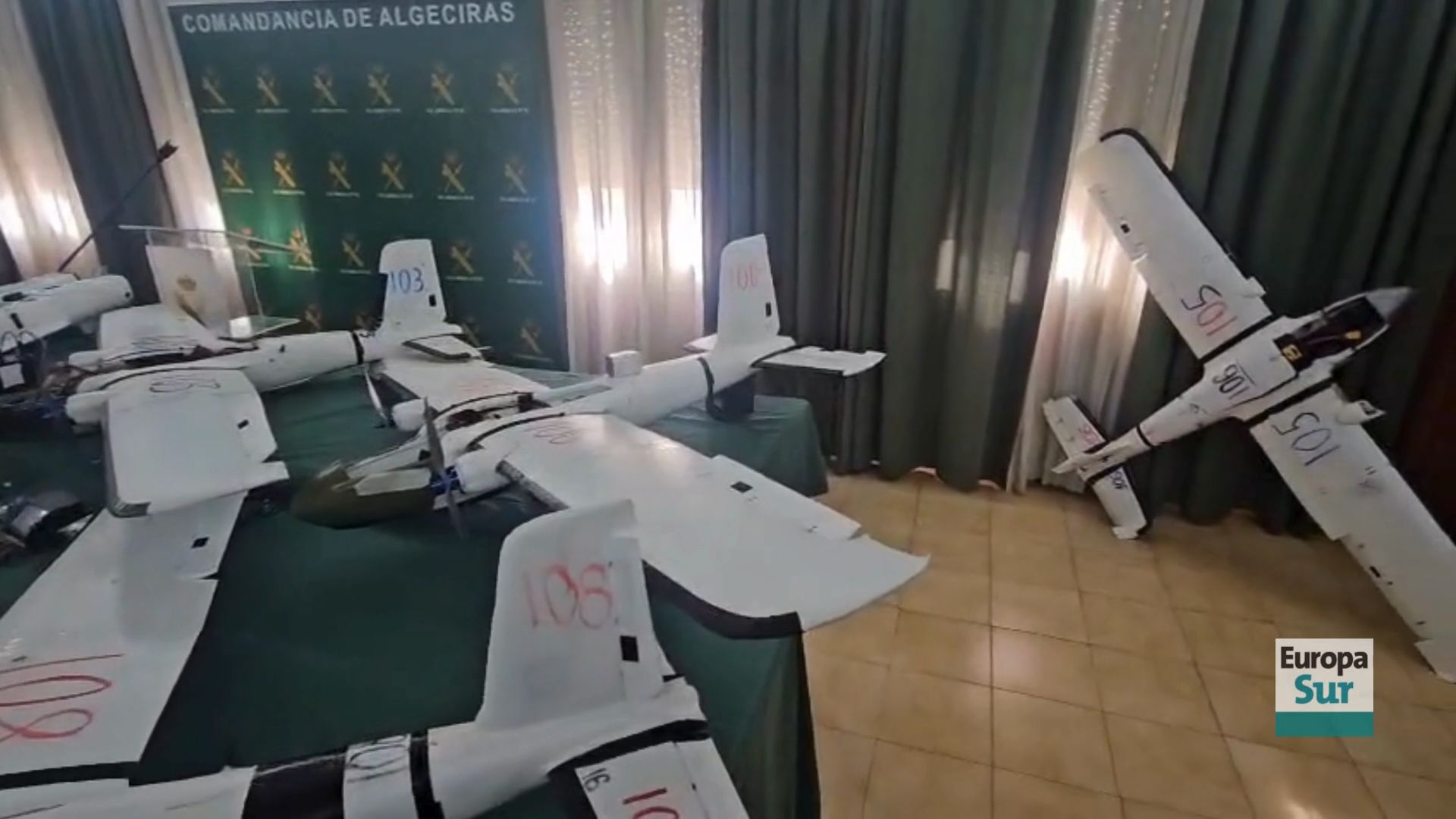 Drones cargados de hachís para cruzar desde Marruecos el estrecho de Gibraltar: nueve detenidos y 320.000 euros incautados
