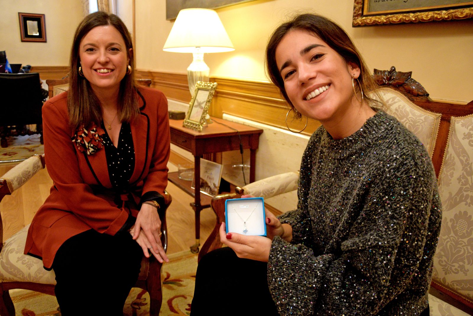 Cavada, con Julia Medina, la participante isleña de OT 2018.