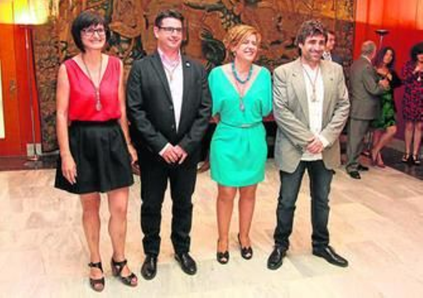 Amparo Pernichi, Pedro García, Alba Doblas y Rafael del Castillo, los cuatro ediles de IU.