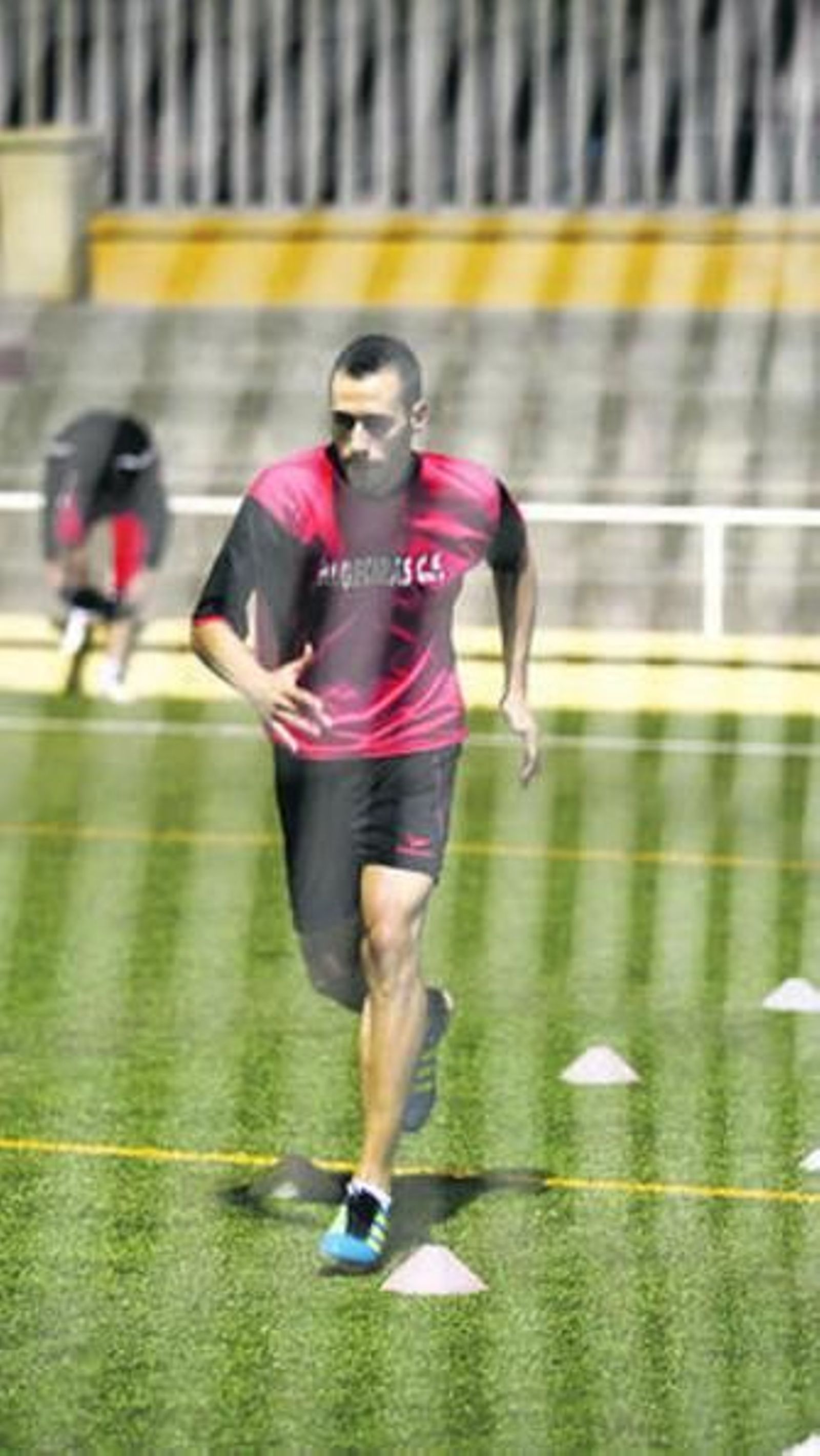 Pedrito se ejercita a tome en La Menacha.