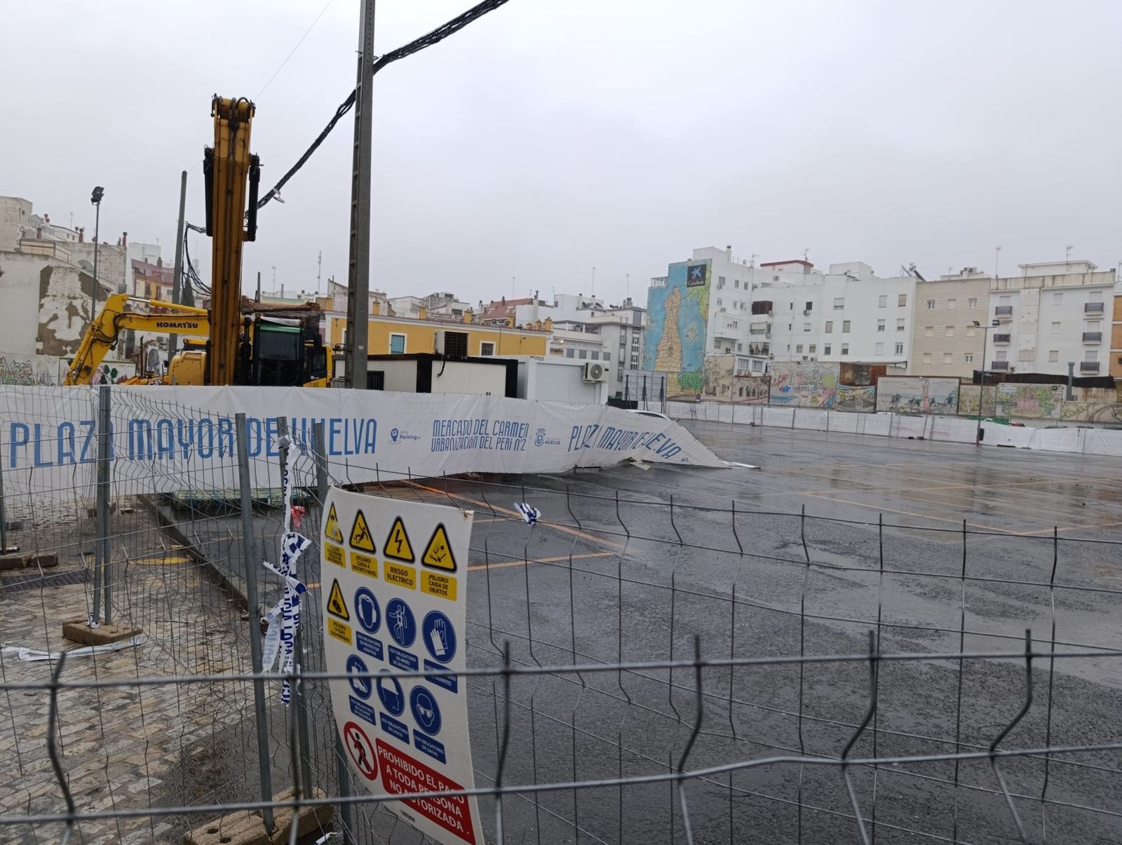 Parcela donde se construirá la Plaza Mayor.