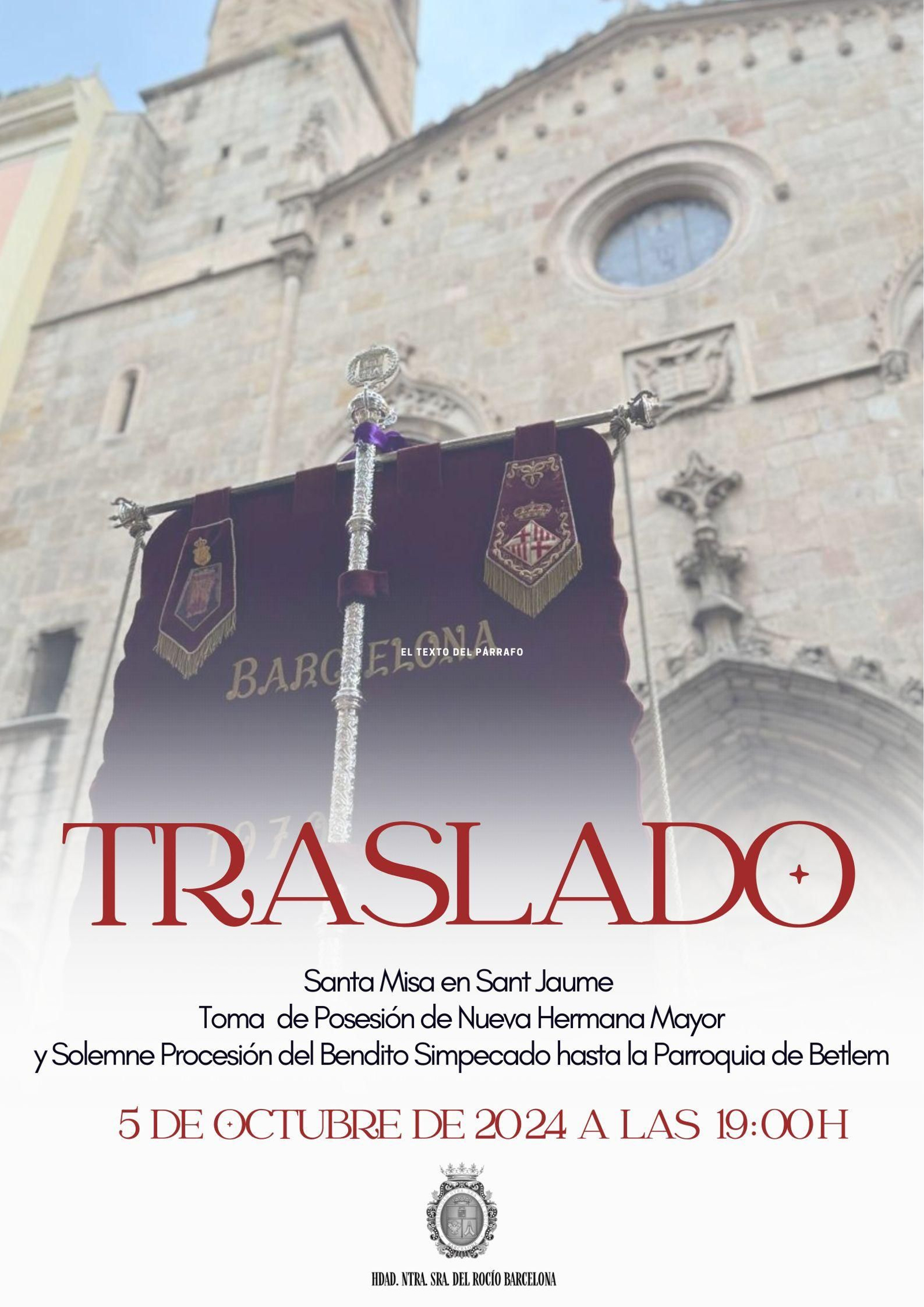 Cartel anunciador del traslado de la filial.