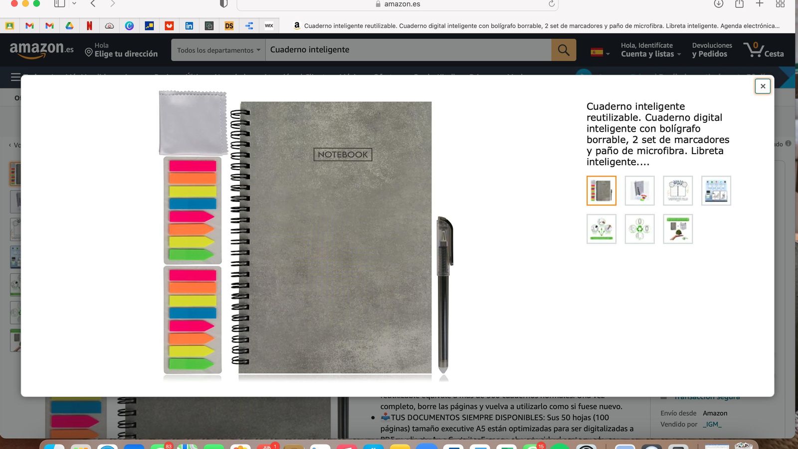 Cuaderno inteligente reutilizable