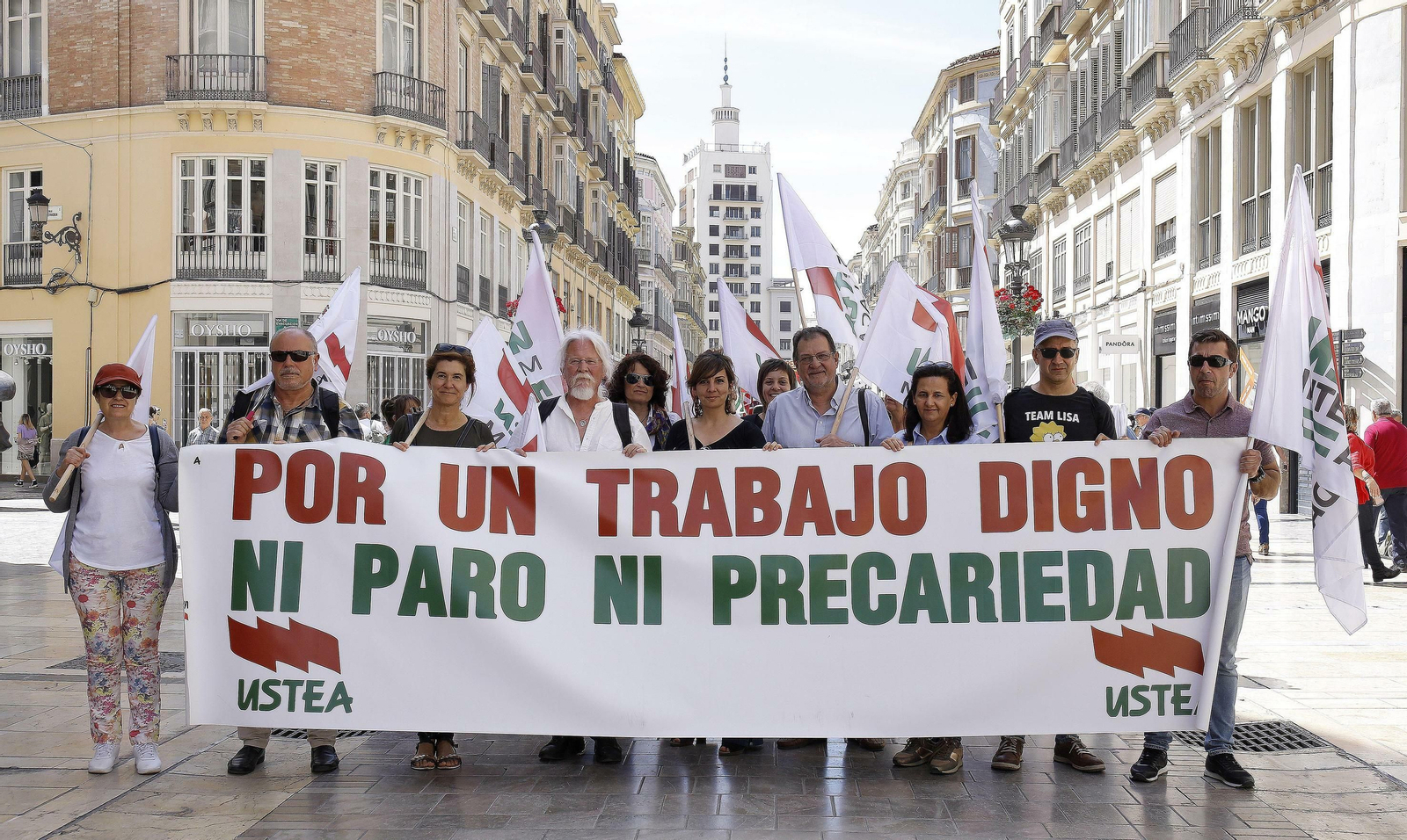 Las mejores fotografías de la manifestación del 1 de mayo en Málaga