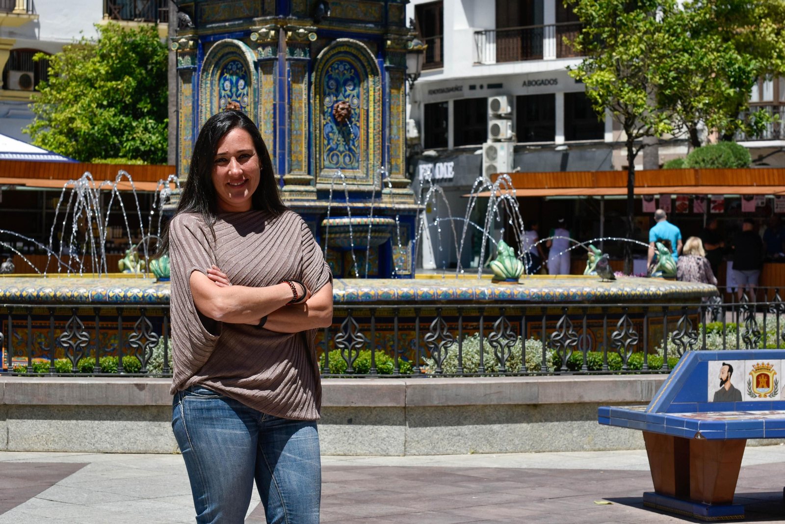 Rocío Arrabal, en la Plaza Alta de Algeciras.