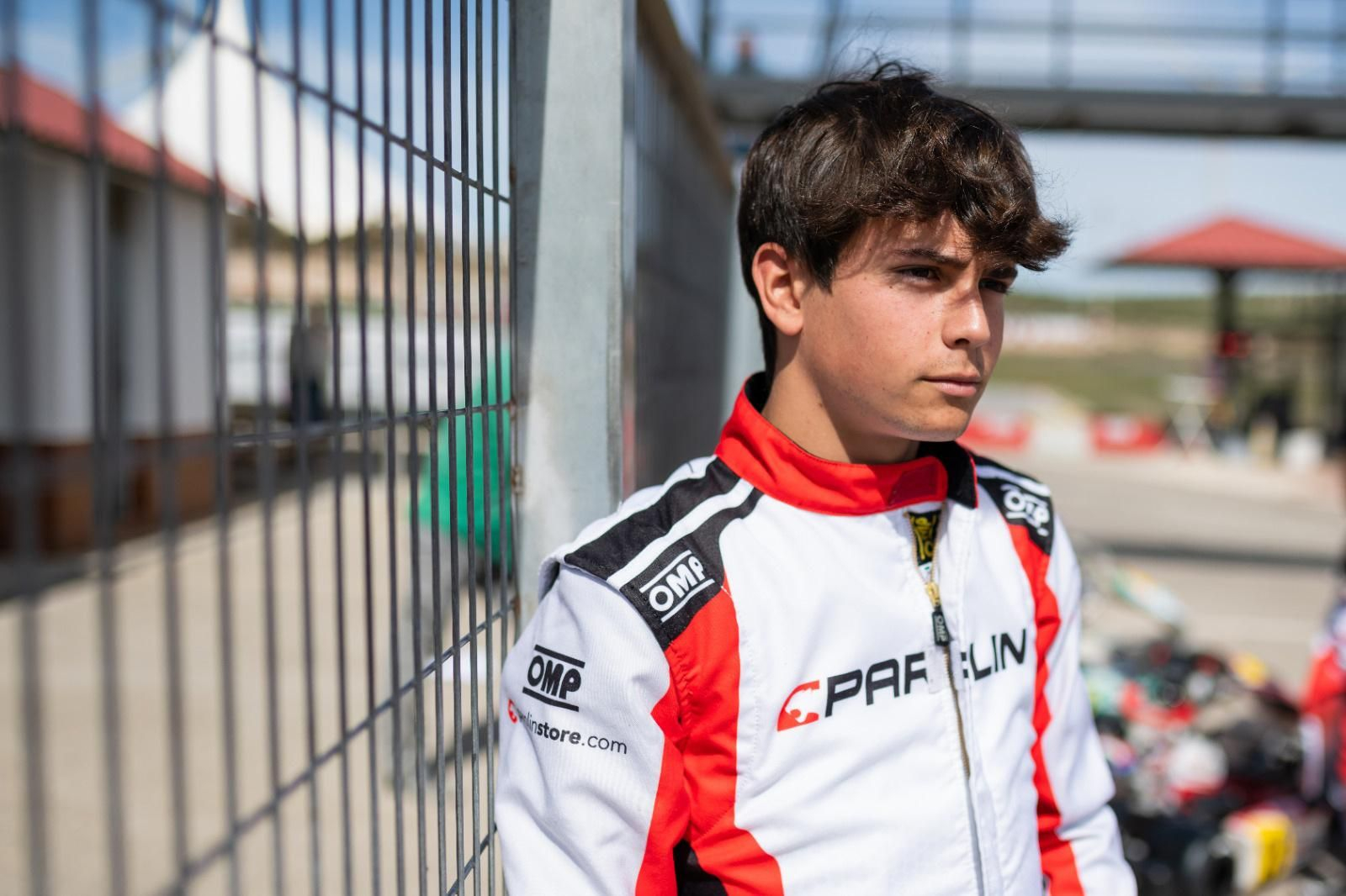 El onubense Pablo Morgado, en el kartódromo cartayero