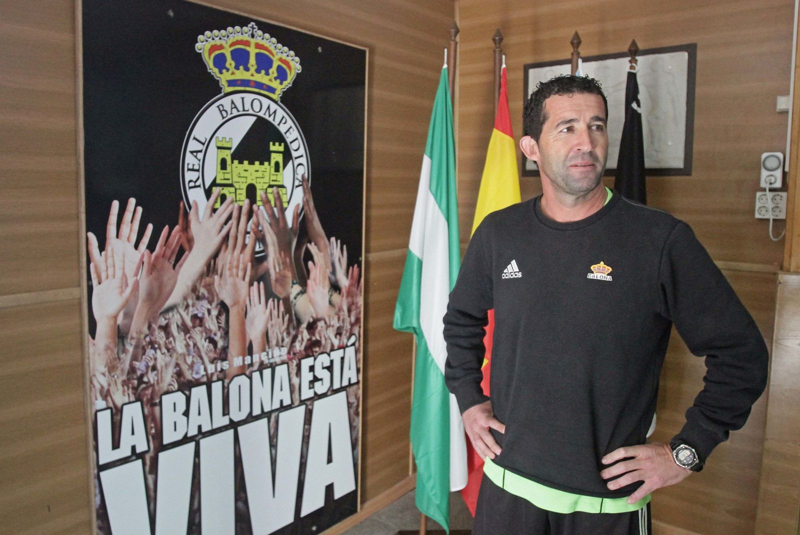 Primer entrenamiento de Juan Mari Sánchez en la Balona