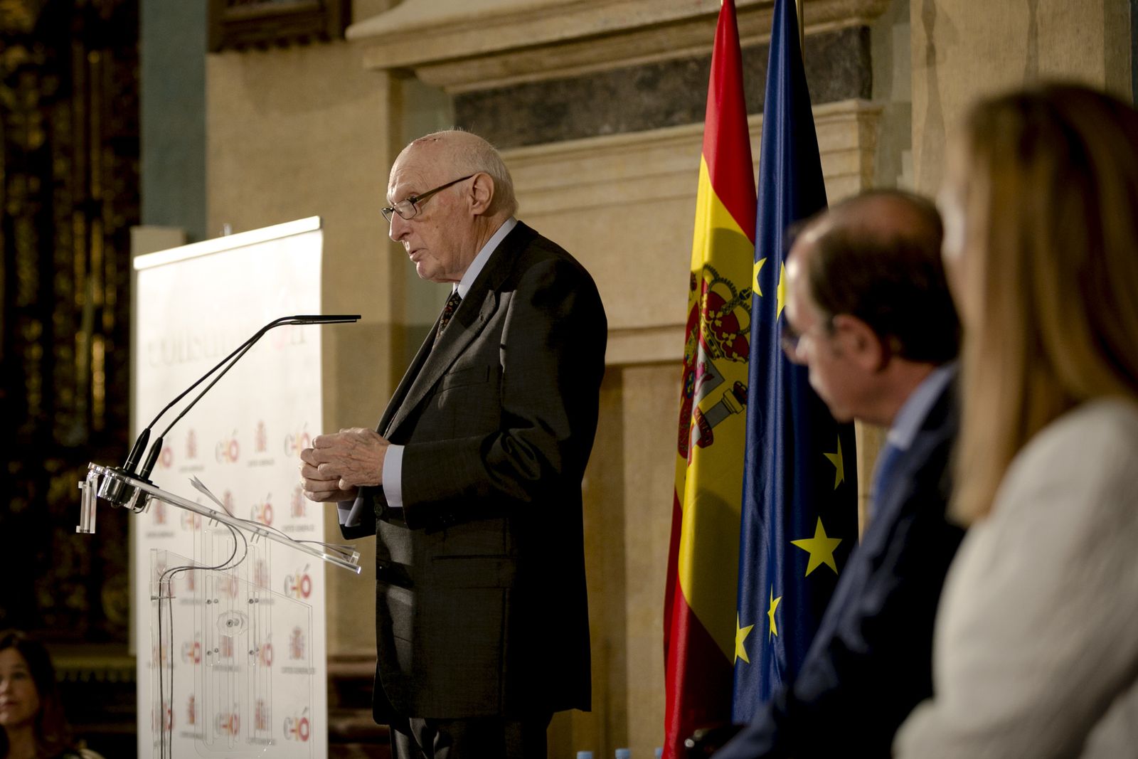 Pérez Llorca durante su intervención en el Oratorio de San Felipe Neri