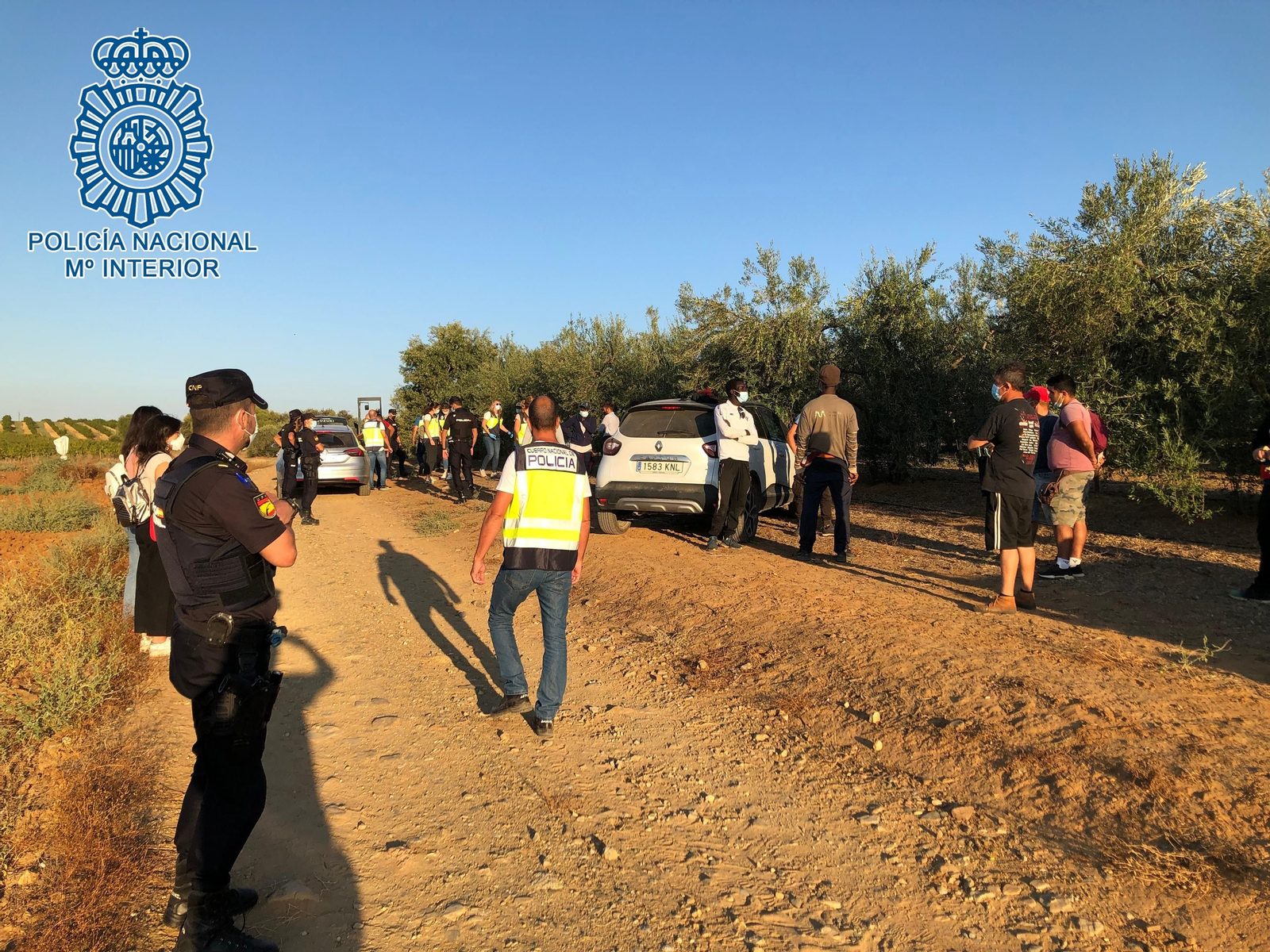 Un momento de la operación policial.