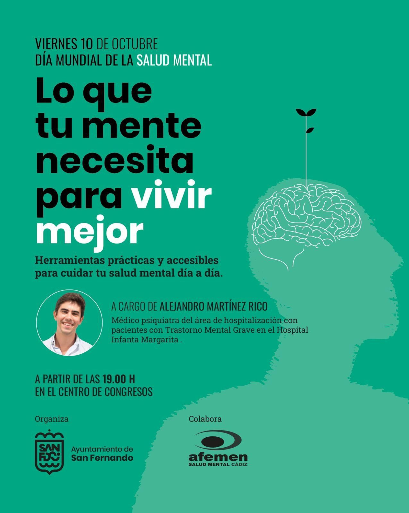 Detalle del cartel anunciador de la conferencia.