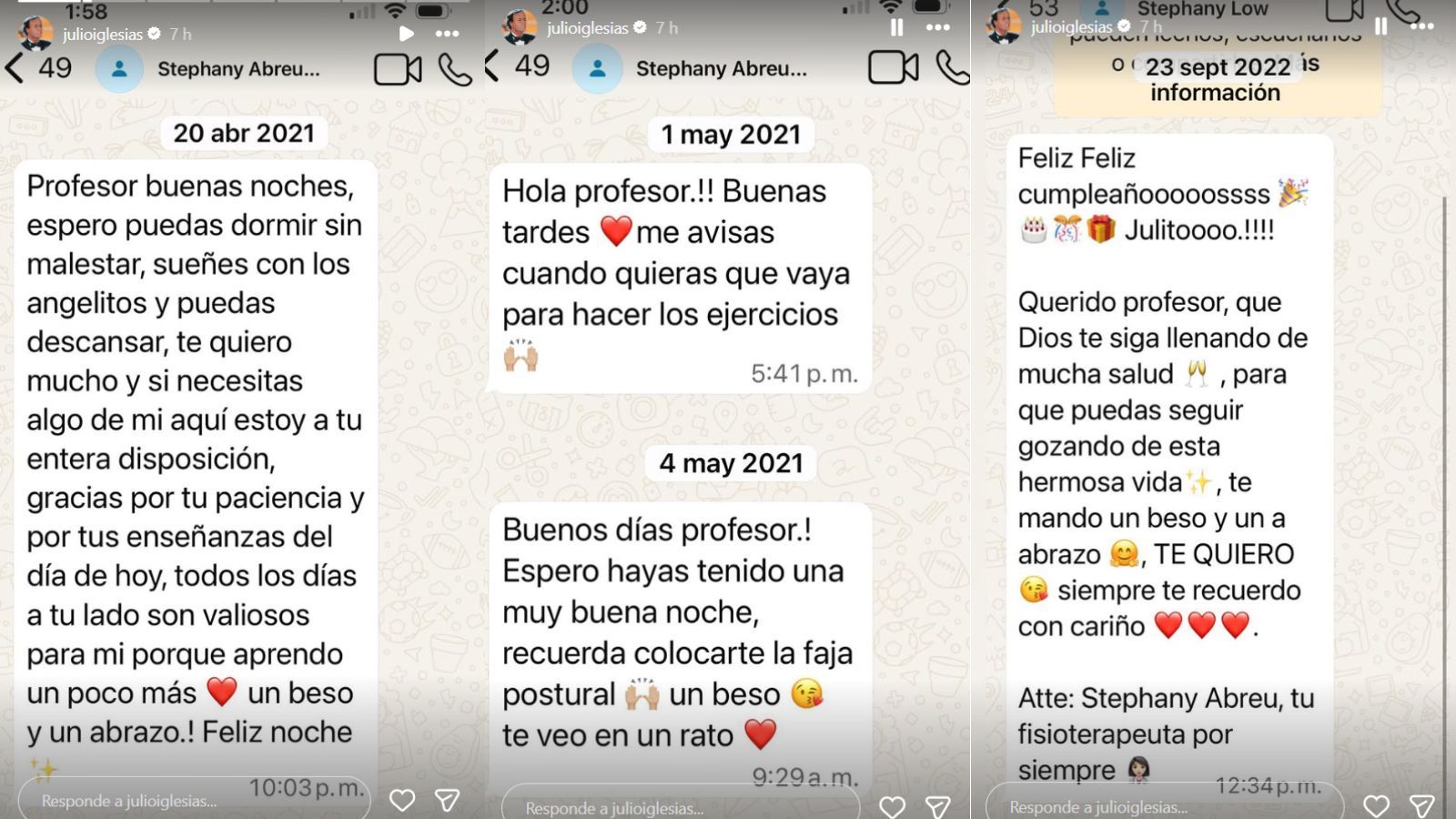 Mensajes publicados por Julio Iglesias