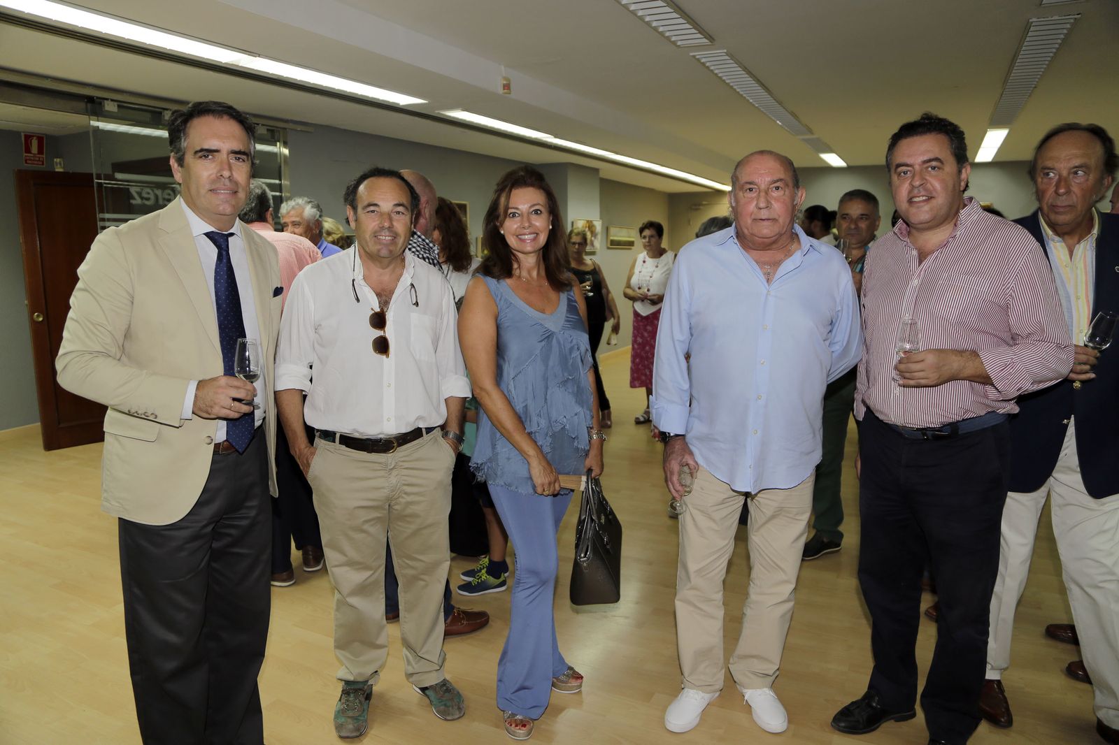 Rafael Navas, Juan Carlos Páez y su esposa Ana, Fernando de la Morena y JuanAlfonso Romero.