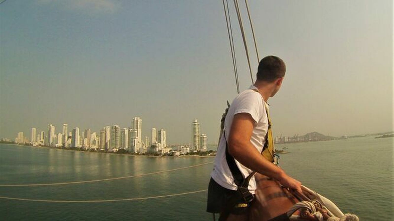 Llegando a Cartegena de Indias.