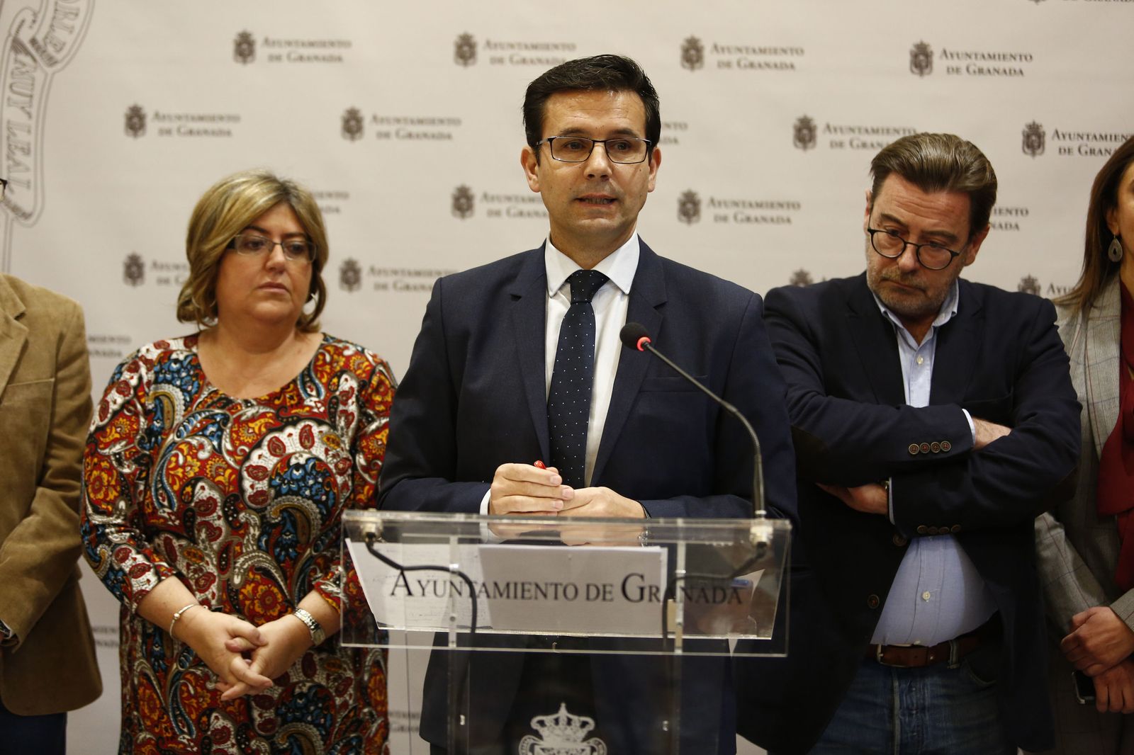 El alcalde de Granada esta semana en un desayuno con los medios.