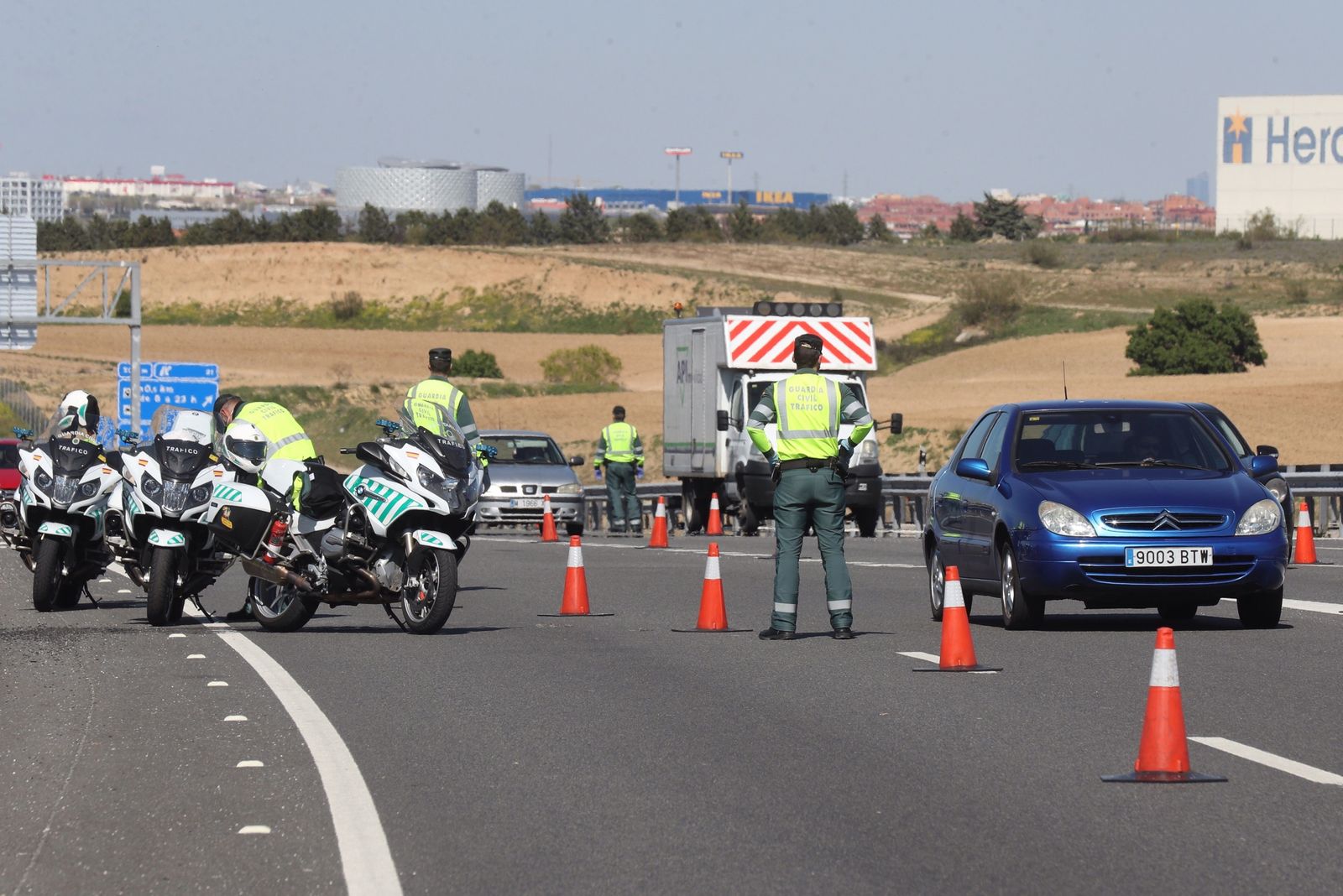Un control de la Guardia Civil.