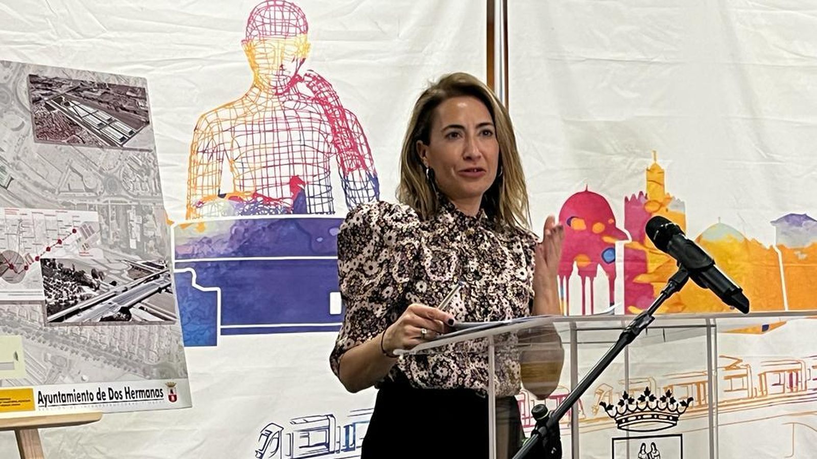 La ministra de Transportes, Raquel Sánchez, esta semana en Dos Hermanas.