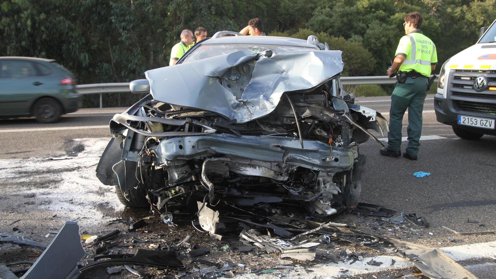 Un accidente de tráfico en la N-340, en foto de archivo.