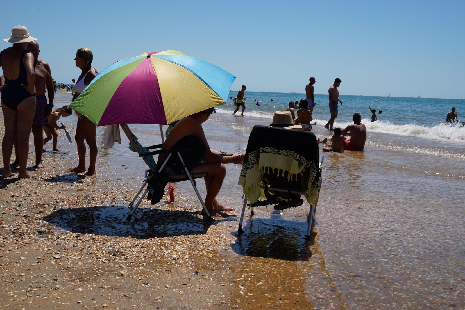 Imágenes de las playas de Huelva el sábado 17 de agosto