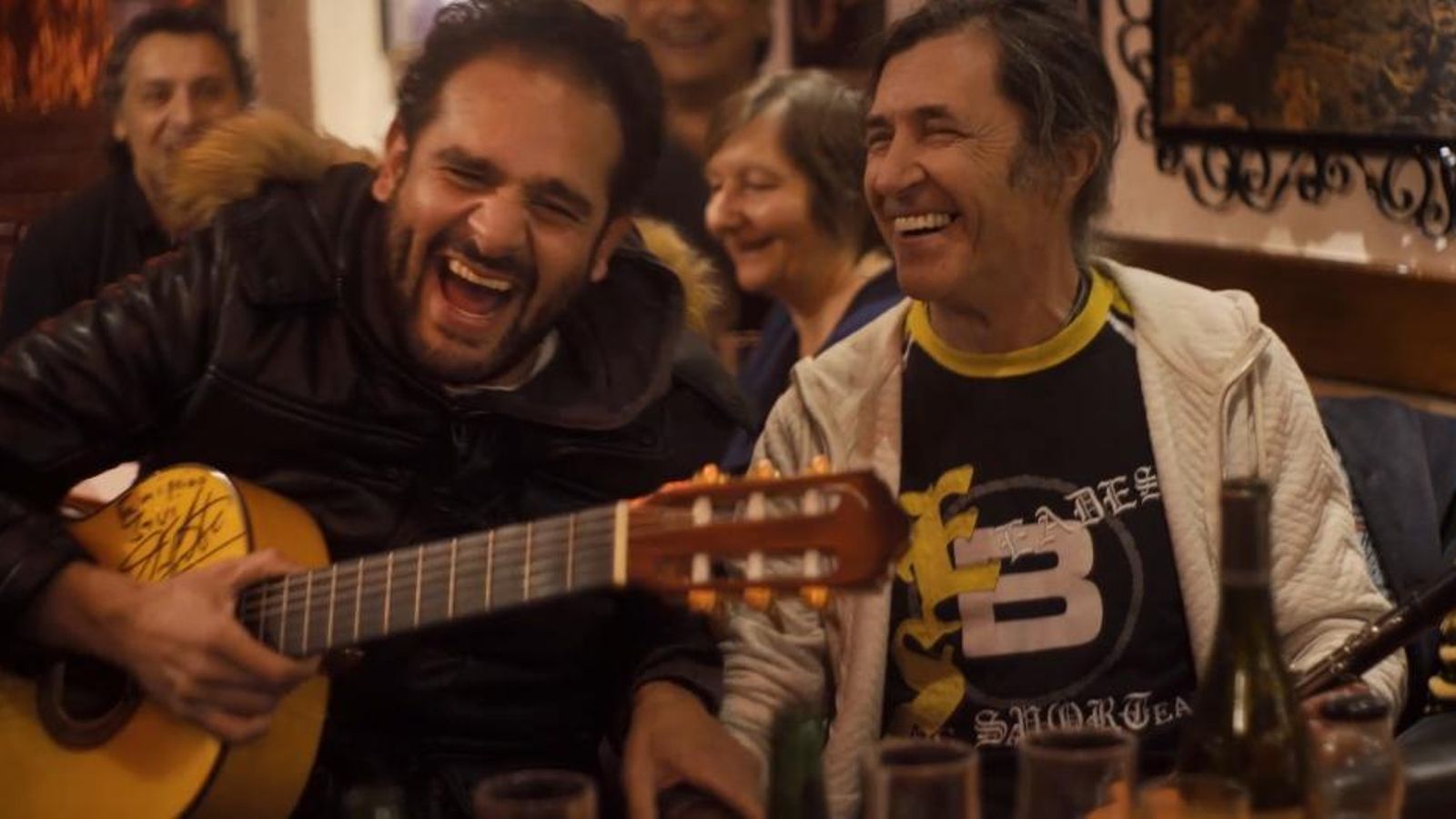 Jorge Pardo junto a Diego del Morao en un instante de la película Jorge Pardo junto a Diego del Morao en un instante de la película