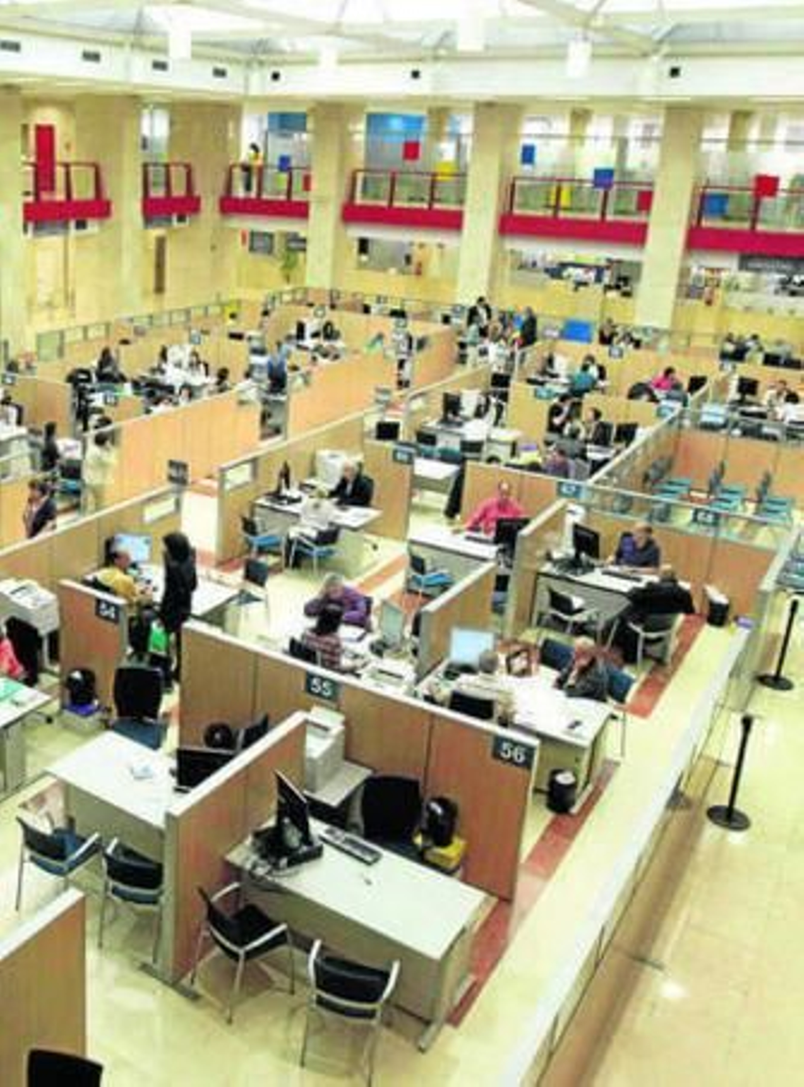 Una oficina de la Agencia Tributaria.