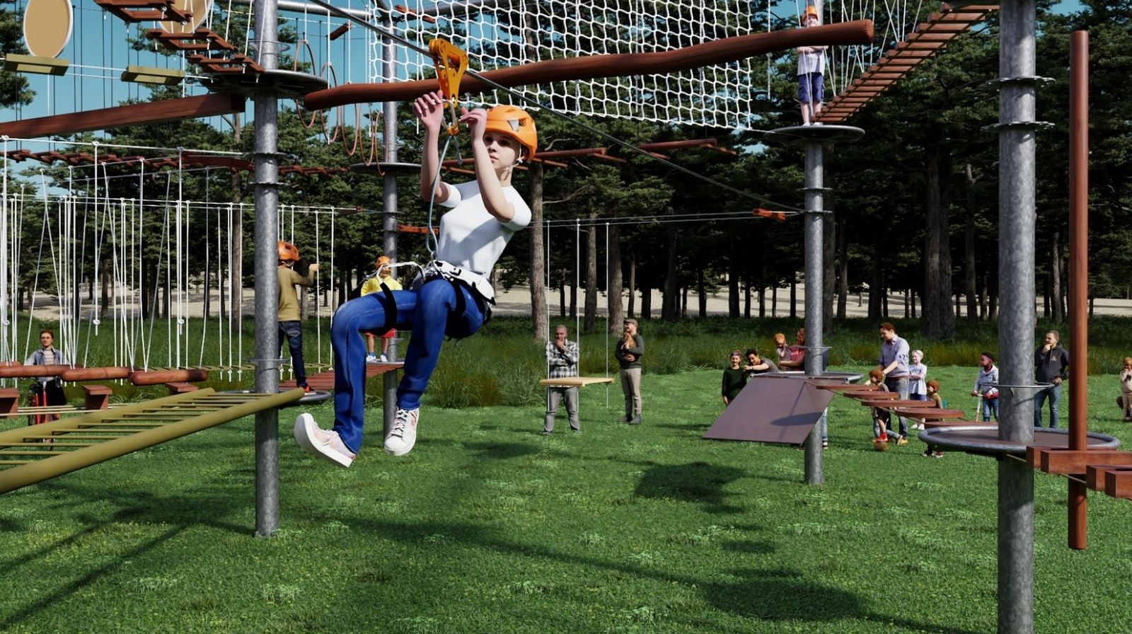 El nuevo parque multiaventura de Frailes.