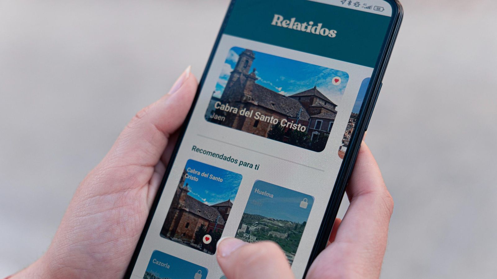Aspecto de la app en un smartphone.