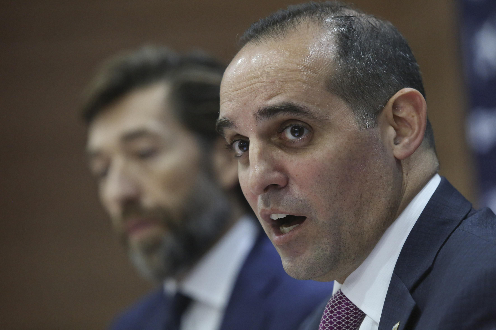 Richard Shaheen, en rueda de prensa.