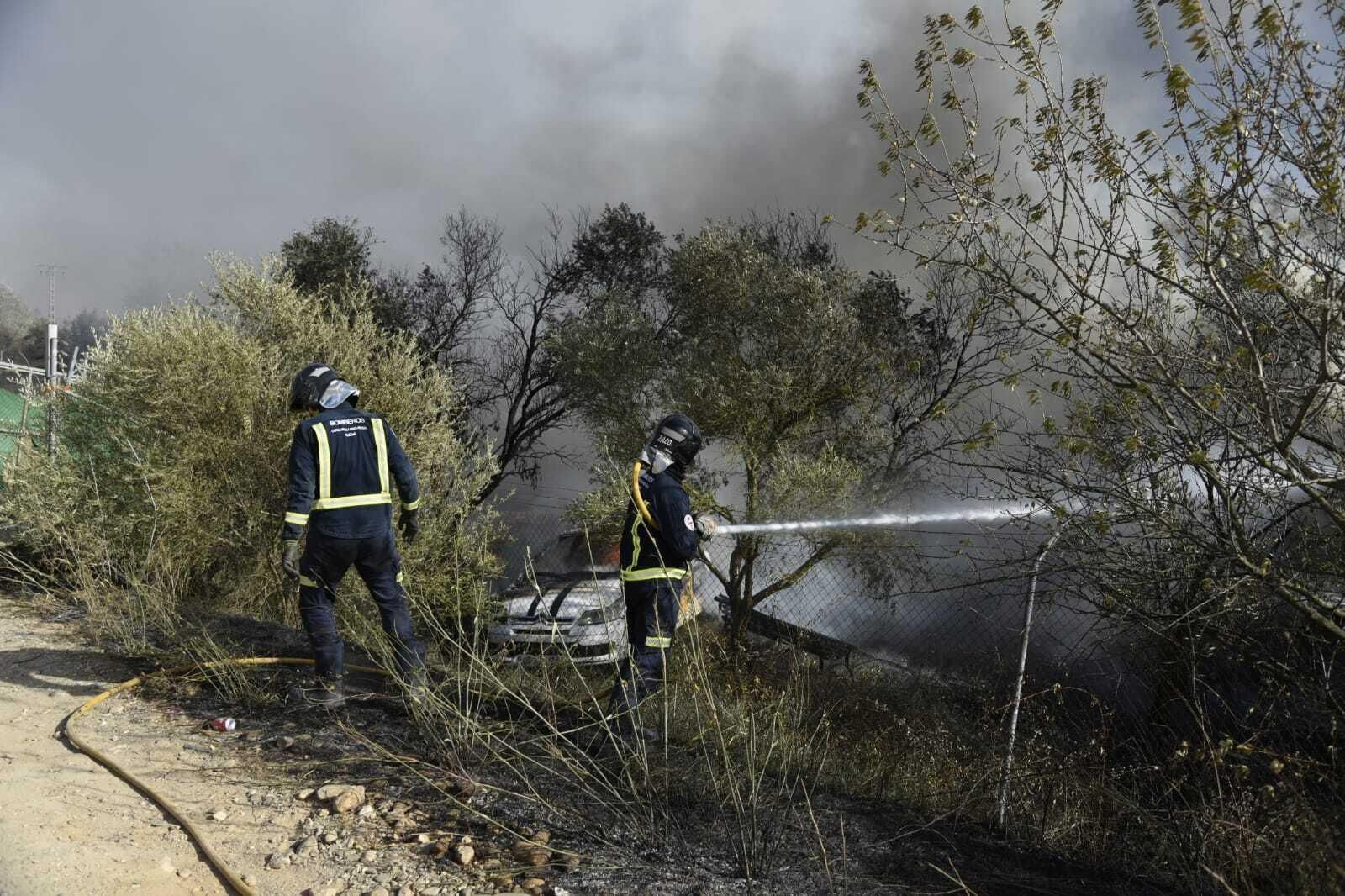 Imágenes del incendio forestal de Bonares