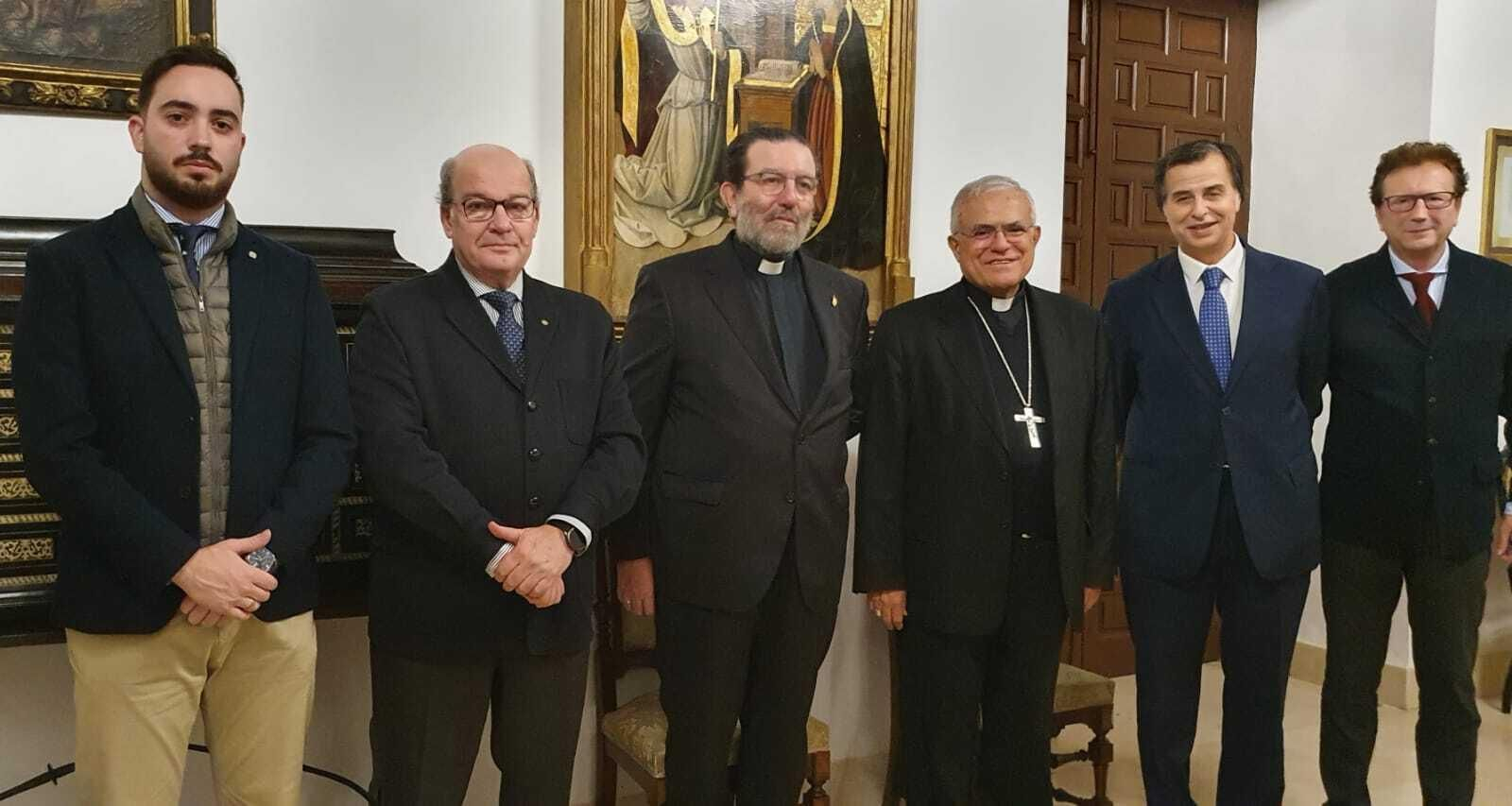 Encuentro entre la cofradía del Santo Sepulcro y el obispo.