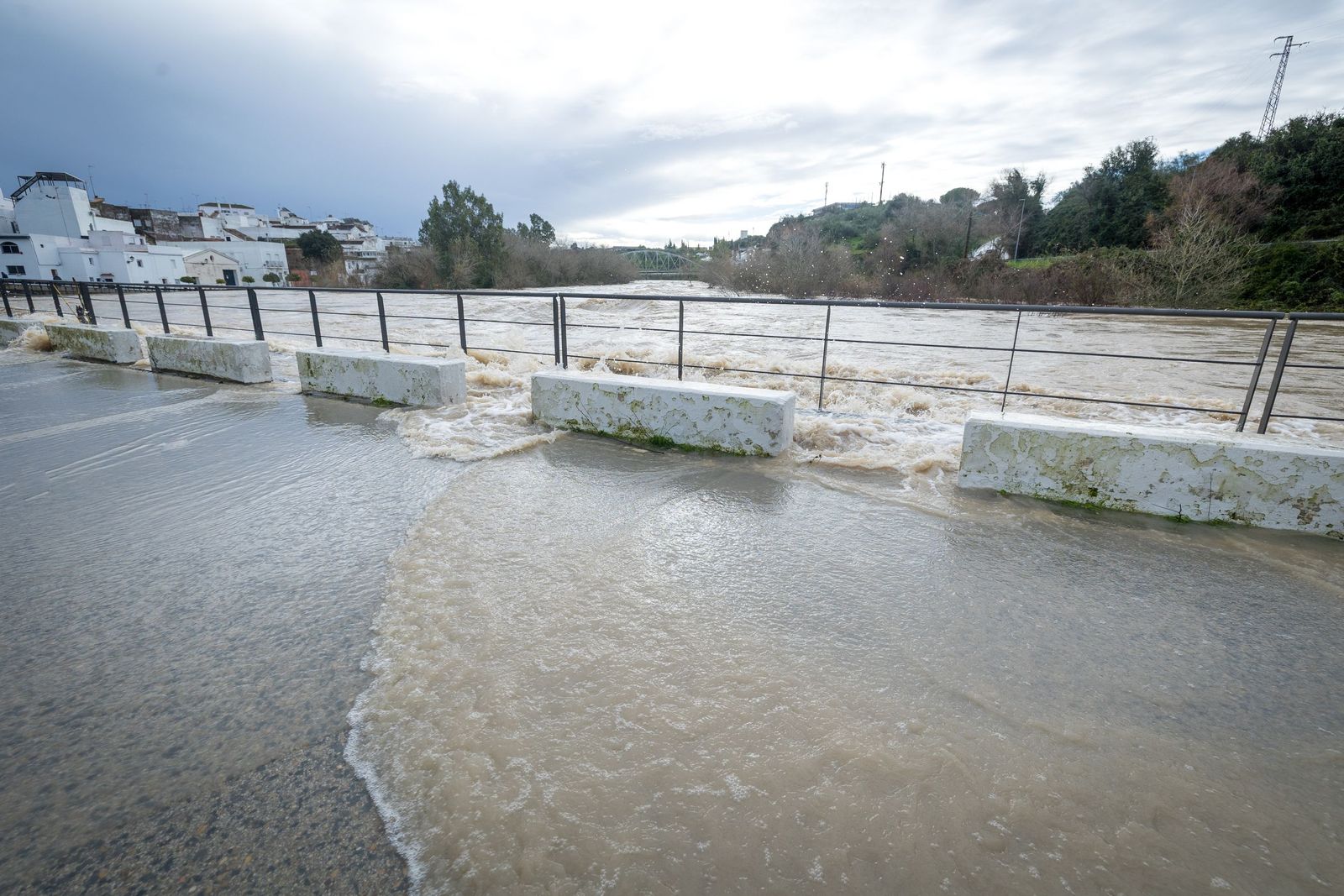 Las imágenes de las inundaciones en Arcos: la espectacular crecida del río Guadalete por la apertura de las presas