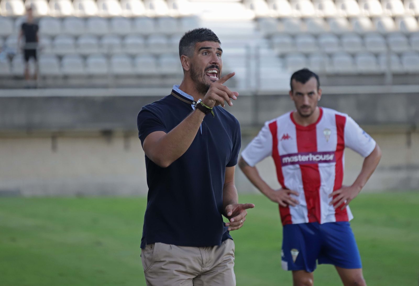 Hornillo, en su visita con el San Roque de Lepe al Nuevo Mirador.