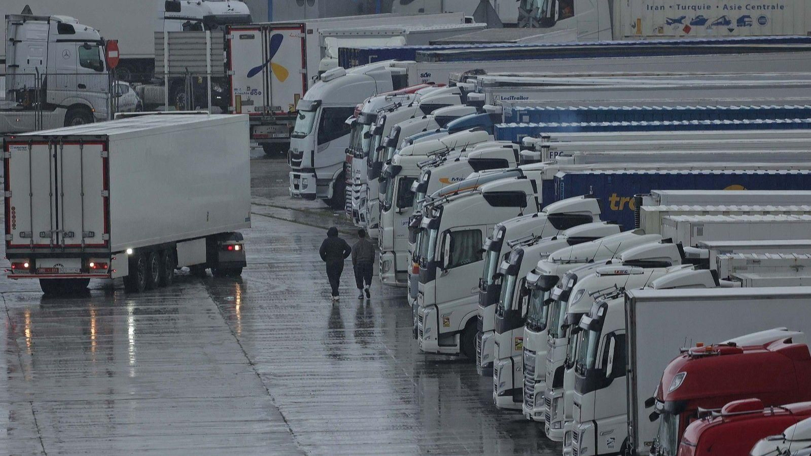 Camiones en el Puerto de Algeciras.