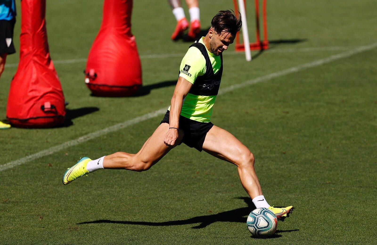 Sadiku durante un entrenamiento la pasada semana.