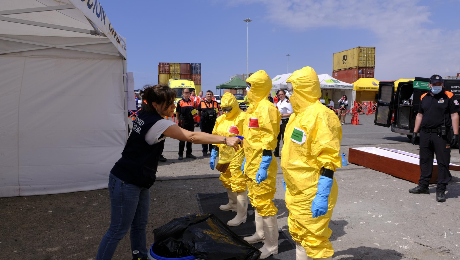 Ejercicio Marsec25 simulacro, en el Puerto de Almería, en imágenes