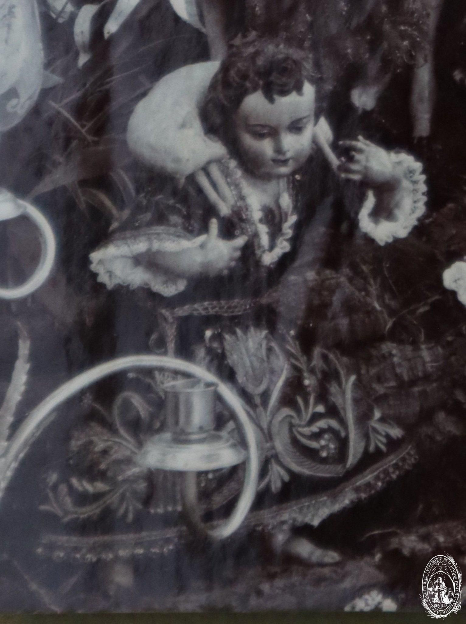 El Pastorcito portando la túnica que se pretende rescatar