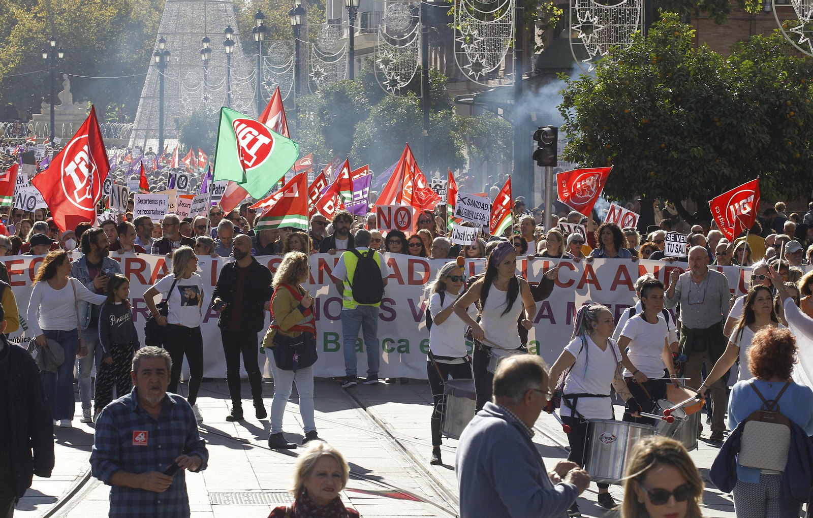 Manifestación en defensa de la sanidad pública