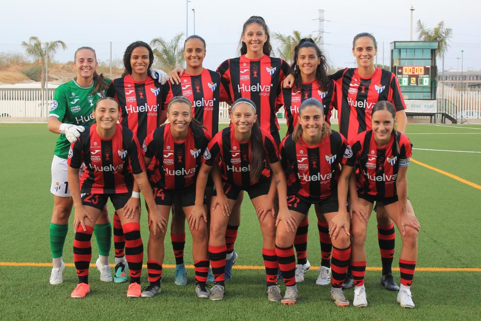 Once del Sporting Huelva en la fase previa de la Copa de Andalucía.
