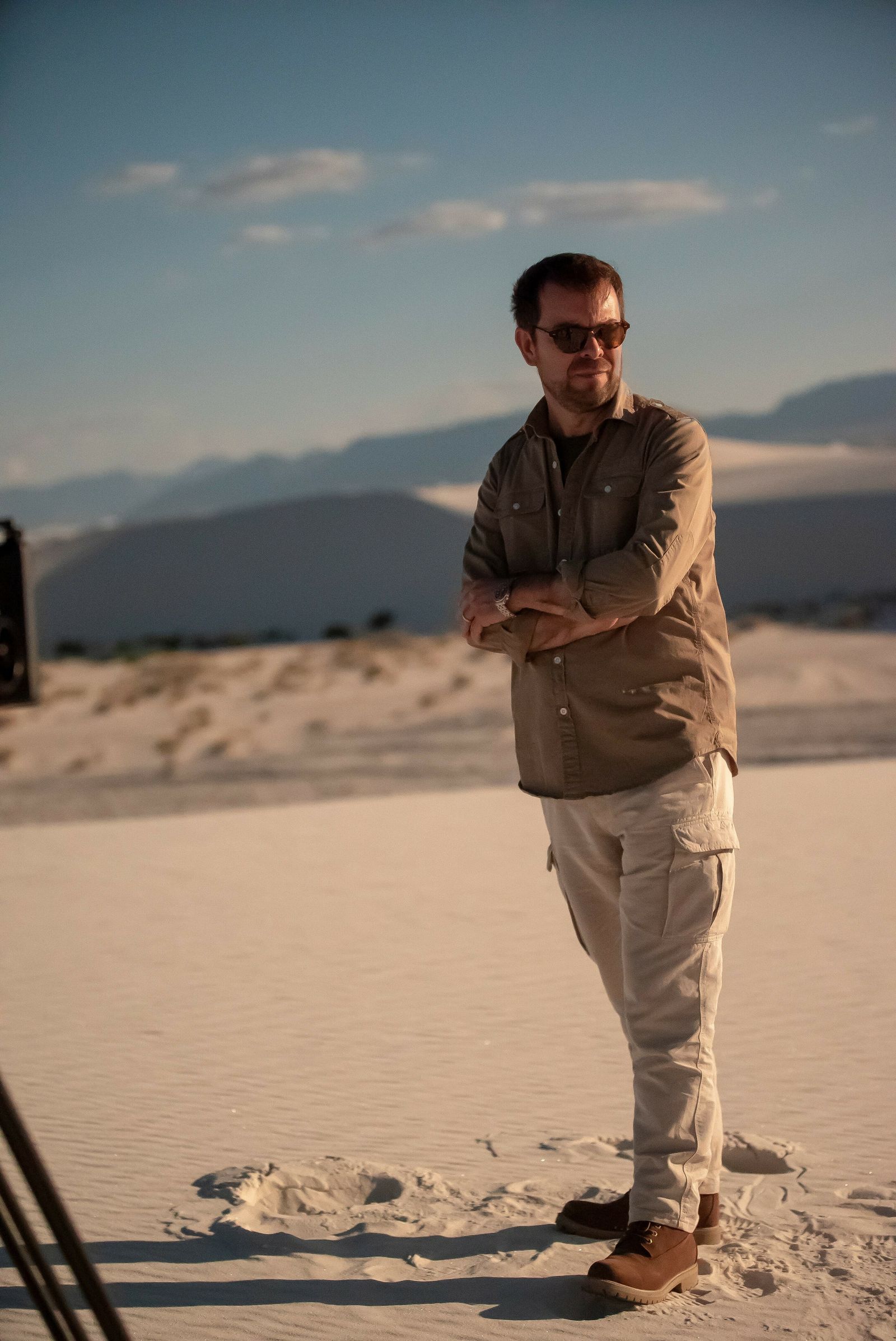 El escritor Javier Sierra grabando en Egipto 'Otros mundos'