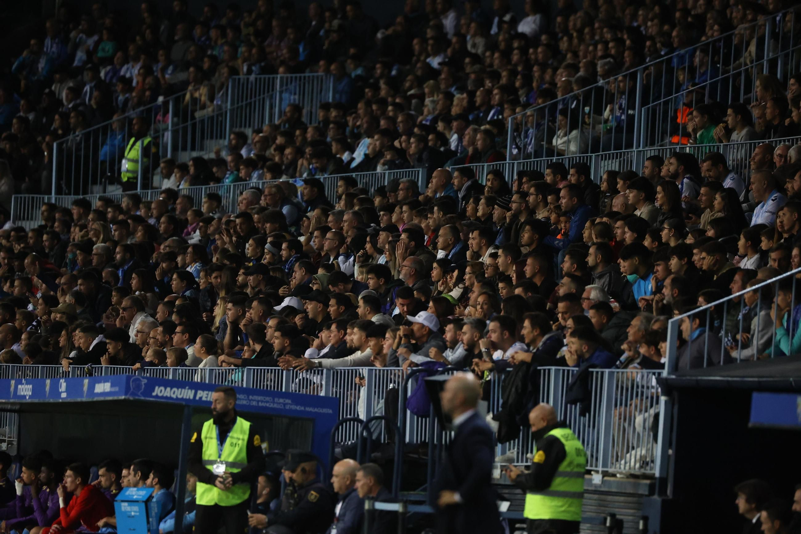 Búscate en el Málaga CF-Racing en las gradas de La Rosaleda