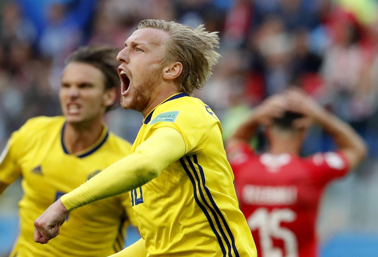 Las imágenes del Suecia-Suiza