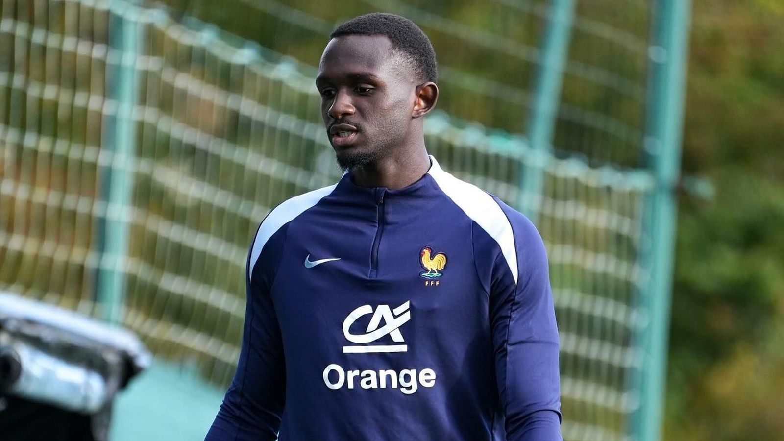 Tanguy Nianzou, durante la concentración de Francia sub 21 en octubre de 2024.